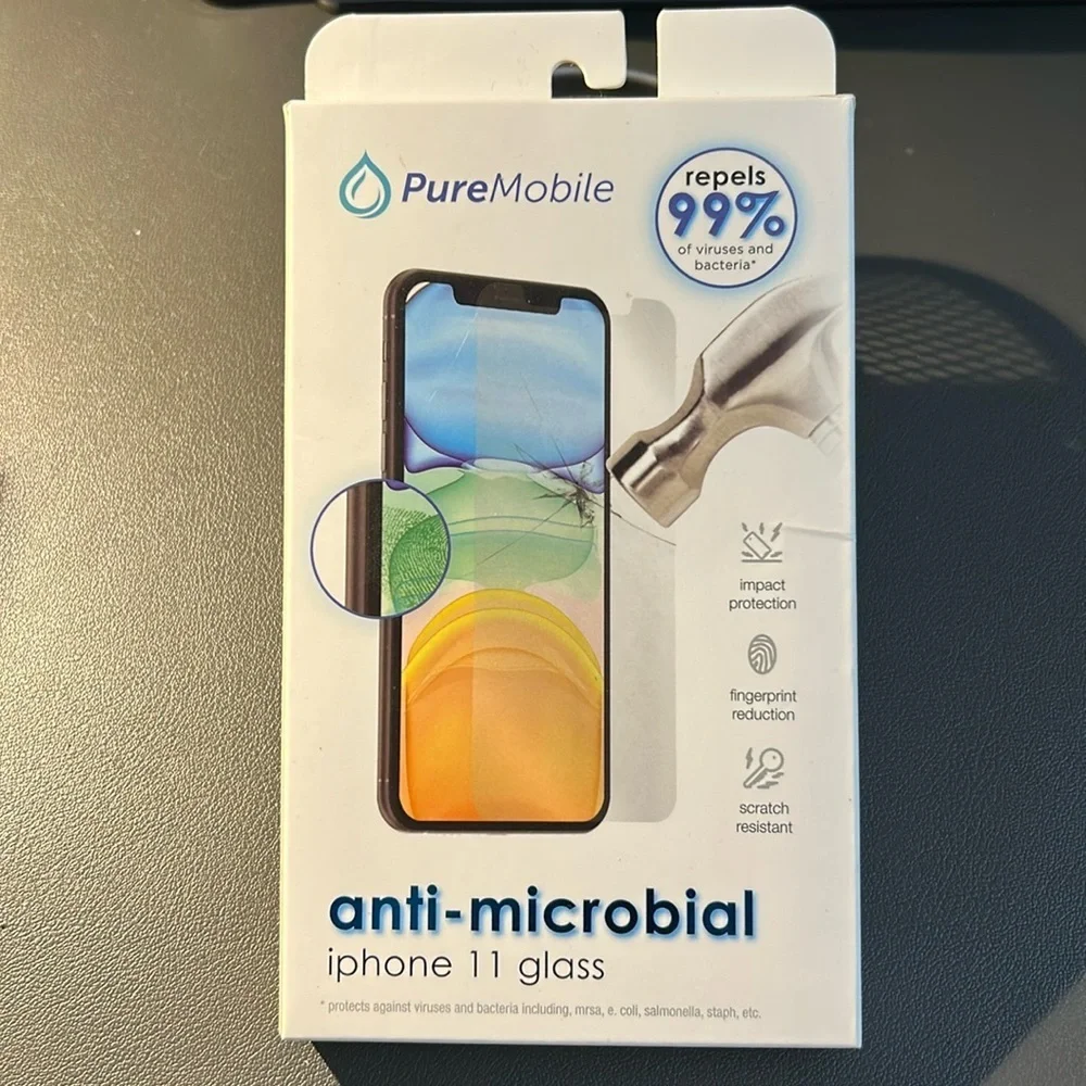 Vivitar PureMobile Anti-Microbial iPhone 11 Screen Protector New in Box